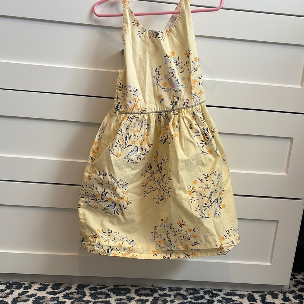 Floral Yellow Kids Dress